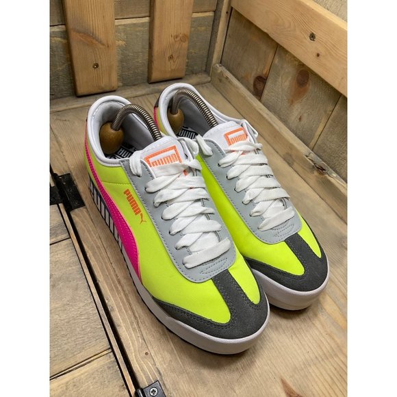 Us9 Puma Roma Amor Logo Yellow/Pink 372113-02 Womens EU40 - Picture 4 of 9